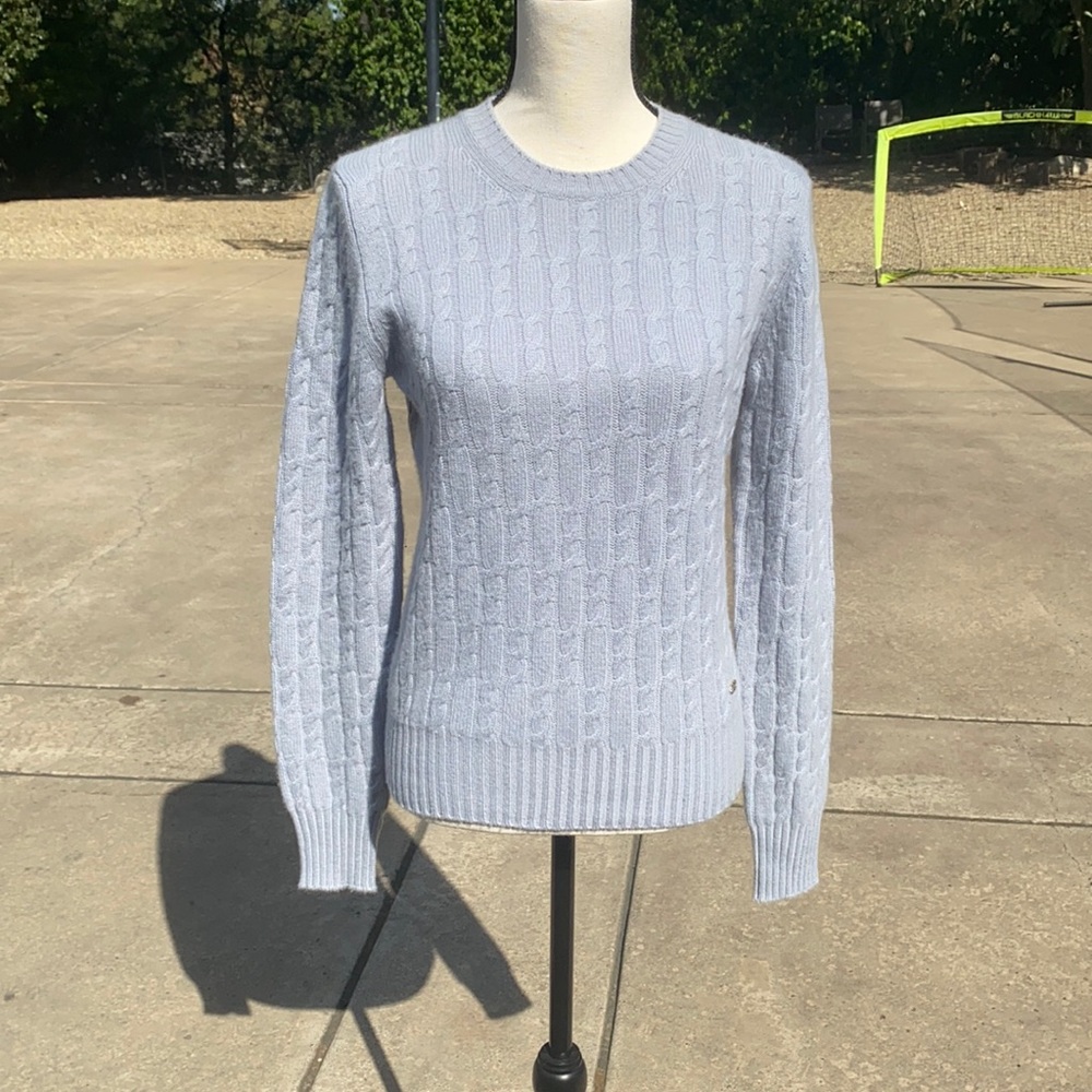 Salvatore Ferragamo Cable Knit Cashmere Sweater